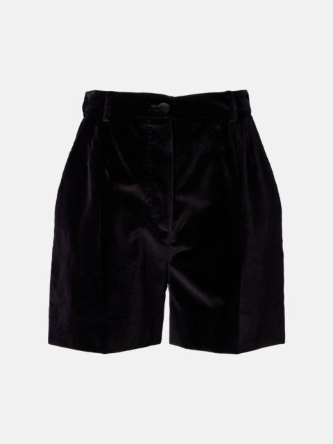 Cotton and silk-blend shorts