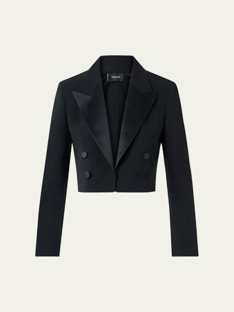 Holly Double-Breasted Crop Tuxedo Jacket