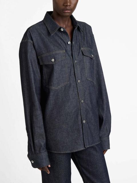 Indigo oversized denim shirt