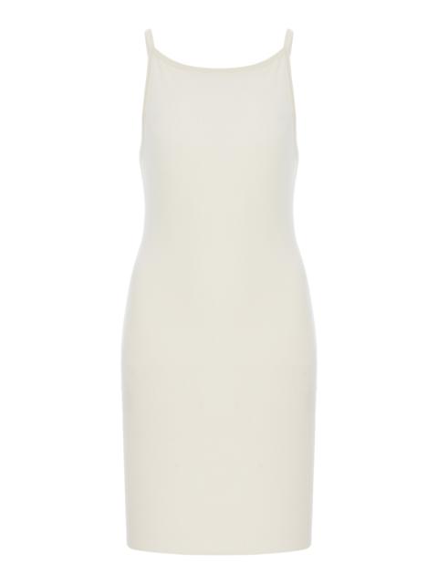 Iris Ribbed Jersey Mini Dress ivory
