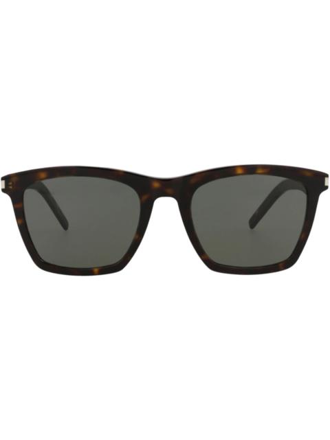 Saint Laurent Square-Frame Acetate Sunglasses Havana Havana Grey (SL281SLIM-30007110-002)