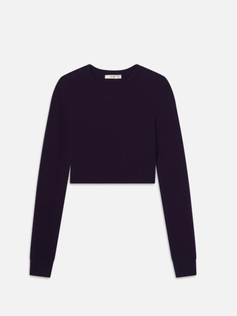 The Cashmere School Crew Sweater in Royal Purple