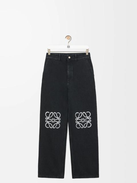 Anagram baggy jeans in denim