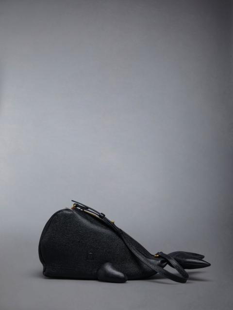 Pebble Grain Leather Whale Baguette Bag