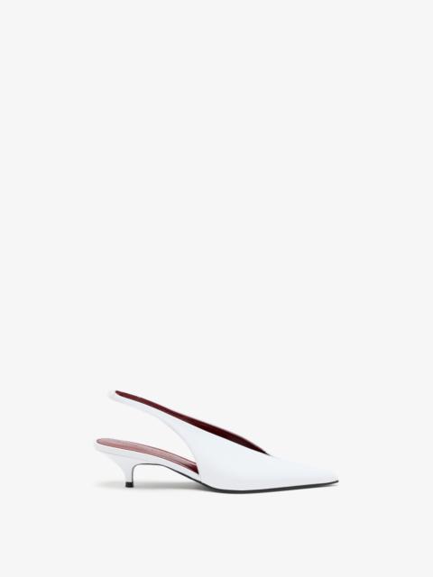 Slash Slingbacks in Polished Calf