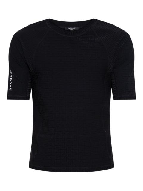 geometric-pattern short-sleeve T-shirt