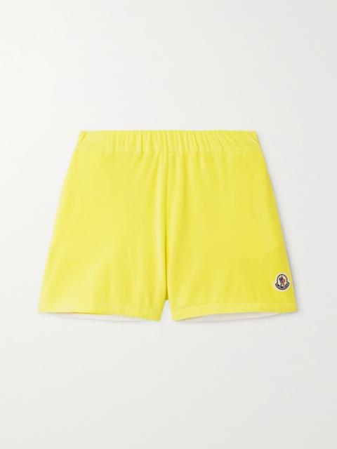 Cotton-blend terry shorts Yellow