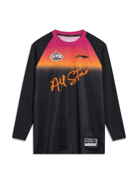 Li-Ning CBA All Star Game Graphic Long Sleeve T-shirt 'Black' ATLT069-1
