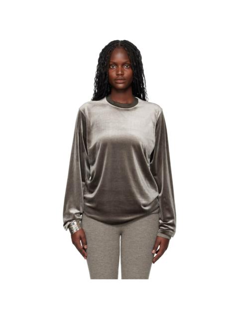 Brown Holiday Velour Classic Long Sleeve T-shirt