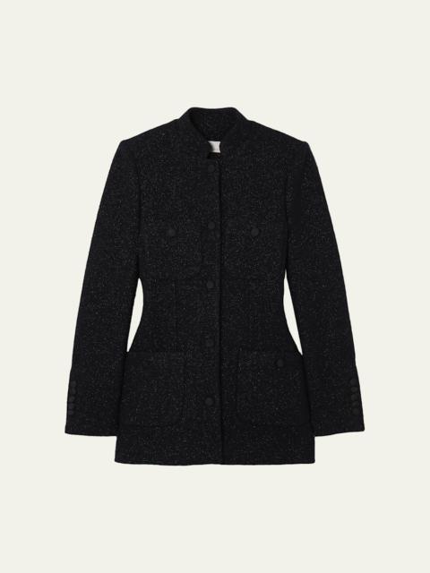 Raja Metallic Wool Single-Breasted Jacket