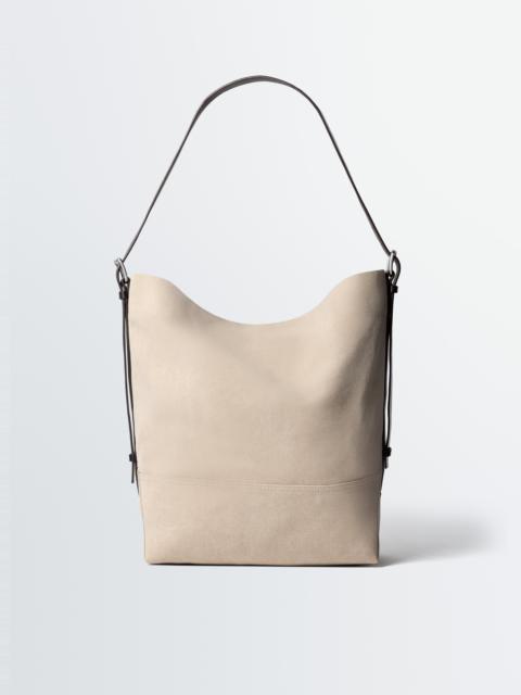 BELTED TOTE BAG IN COTTON CANVAS