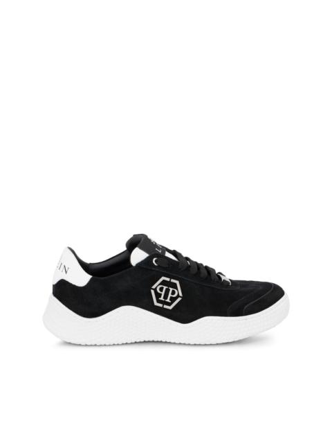 hexagon suede runner trainers