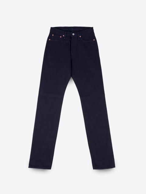 IH-888S-14II 14OZ SELVEDGE DENIM MID/HIGH RISE TAPERED CUT JEANS - INDIGO/INDIGO