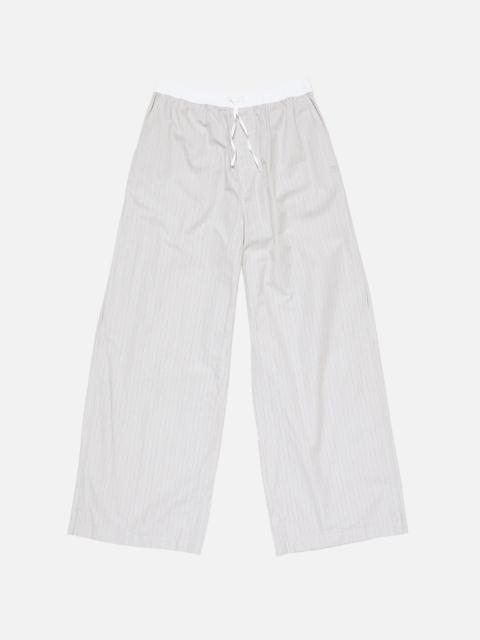 Striped cotton trousers - Multi brown