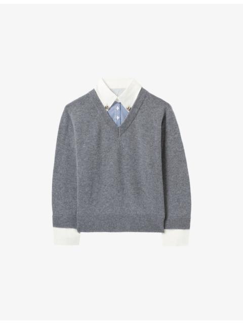 Two-in-One Wool and Cotton Jumper