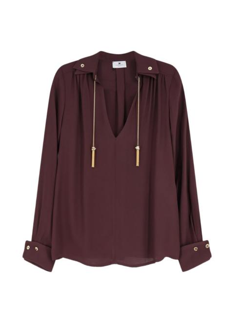 tassel collared shirt