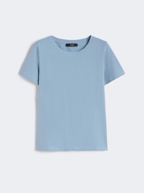 Stretch jersey basic T-shirt - LIGHT BLUE
