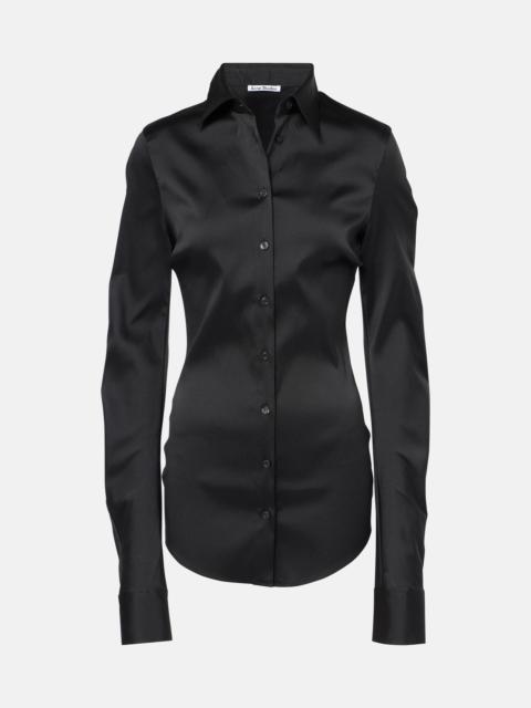 Asymmetric button-up shirt - Black