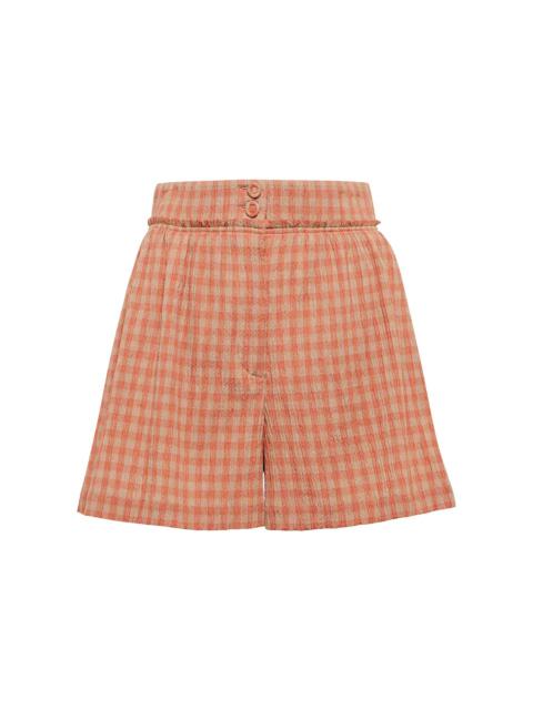 Thor gingham cotton-blend shorts