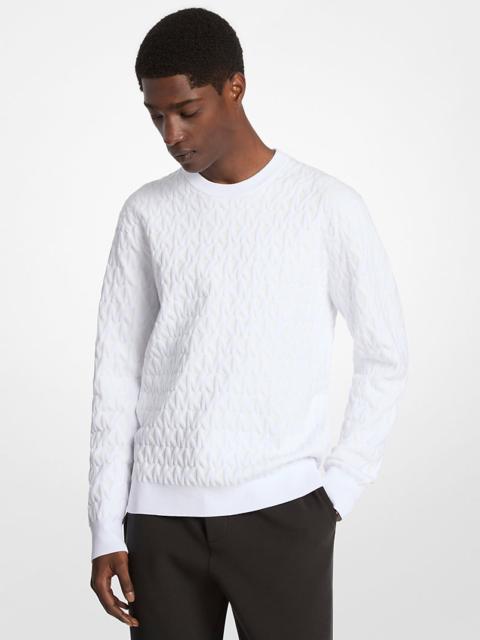 Logo Jacquard Cotton Sweater