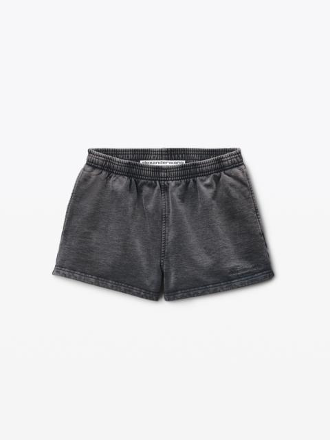 Black Cotton-Terry Running Shorts