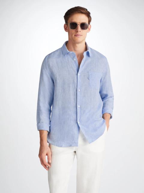 Men's Shirt Monaco Linen Blue