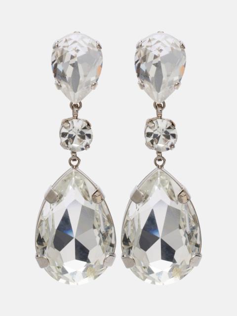 Crystal-embellished clip-on earrings