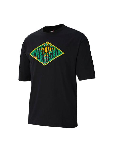 Air Jordan Sport DNA Embroidered Printing Logo Short Sleeve Black CN3114-010