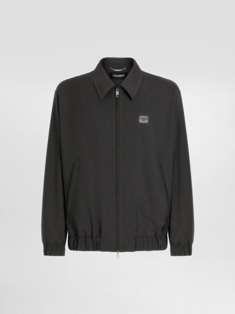 Woolen jacket with tag