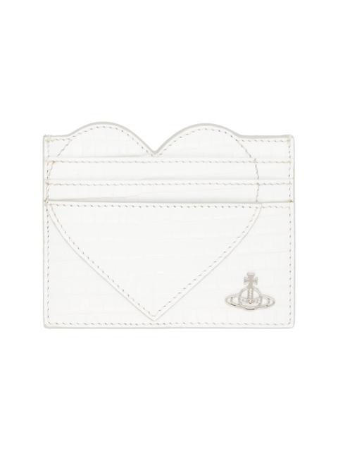 White Heart Card Holder