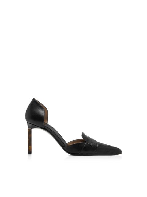 SUPPLE GRAIN LEATHER EVA D'ORSAY PUMP