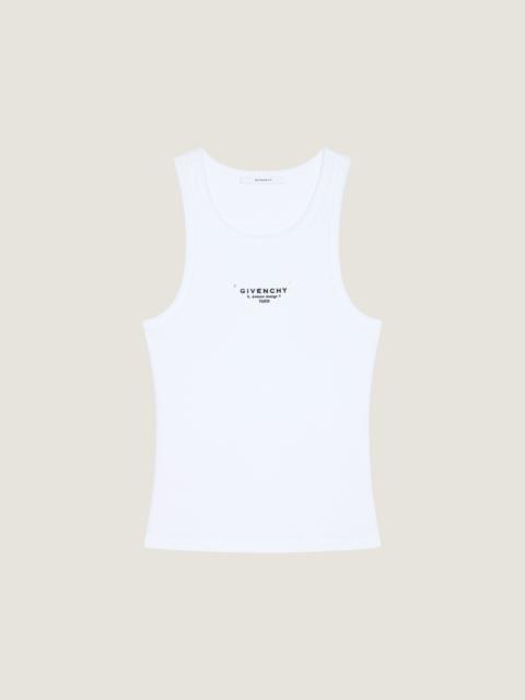 SLIM FIT TANK TOP IN COTTON WITH GIVENCHY STAMP PRINT