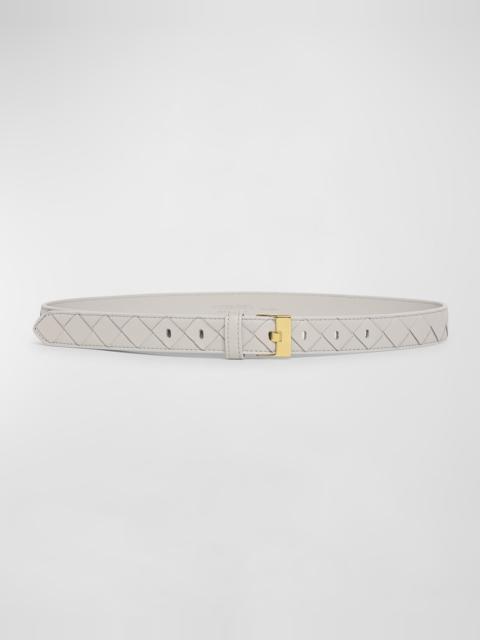 Woven Leather & Brass Belt