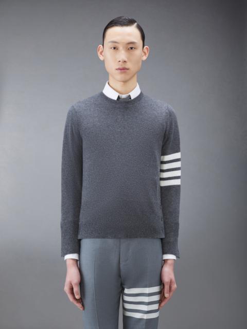 Medium Grey Cashmere 4-bar Crew Neck Pullover