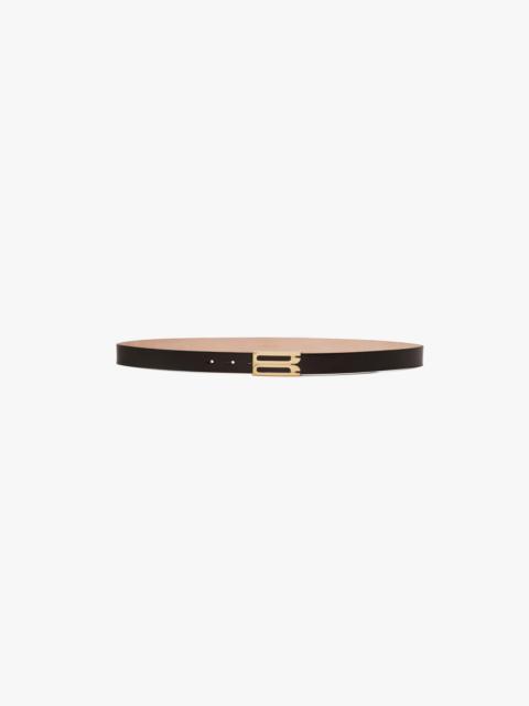 Dorian Belt In Black Glossed Leather