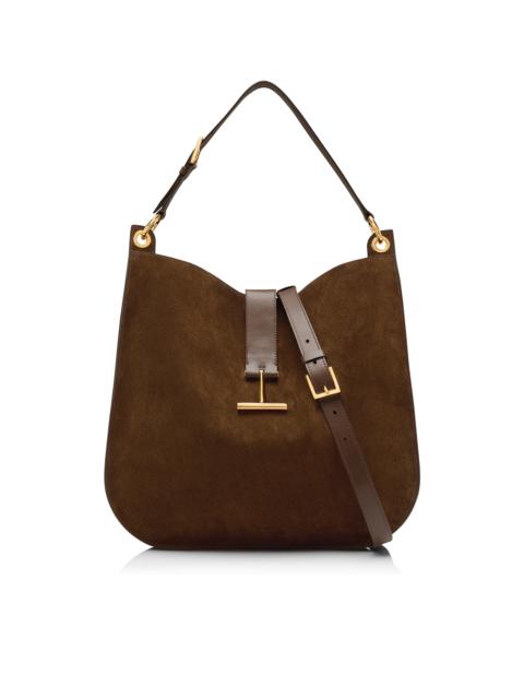 SUEDE LEATHER AND SMOOTH LEATHER TARA LARGE CROSSBODY