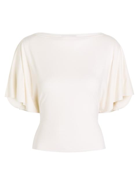 Reformation Avery Waist-tie Stretch-jersey top