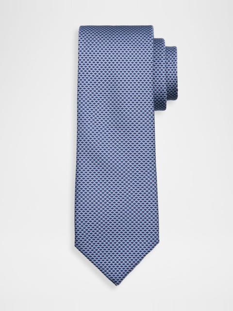 Men & apos;s Micro Print Silk Jacquard Tie