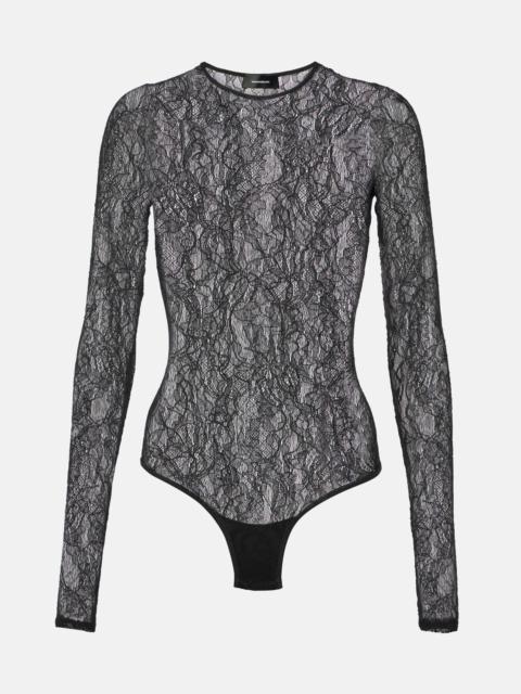 Floral lace bodysuit