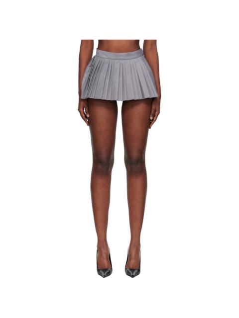 Gray Volumed Micro Skort