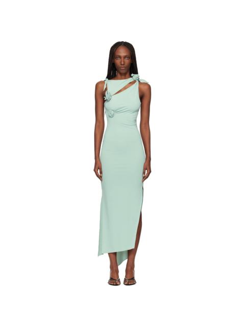 Green Flower Midi Dress