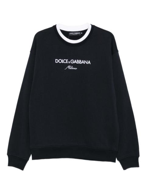 embroidered-logo sweatshirt