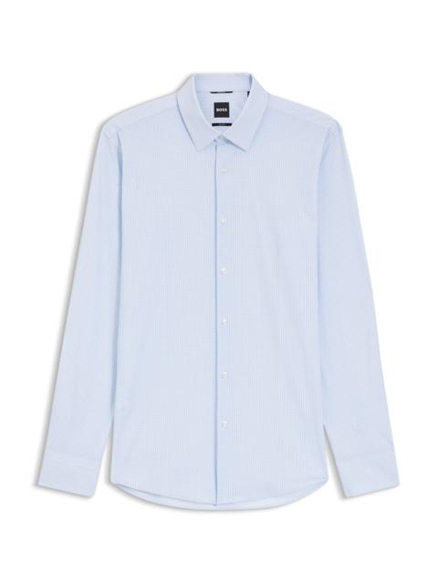 PRINTED SLIM-FIT SHIRT IN PERFORMANCE-STRETCH JERSEY