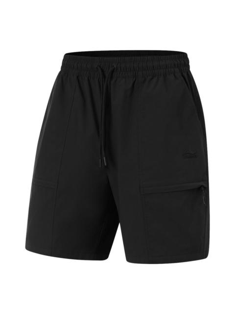 Li-Ning Logo Waterproof Loose Fit Shorts 'Black' AKSU533-3