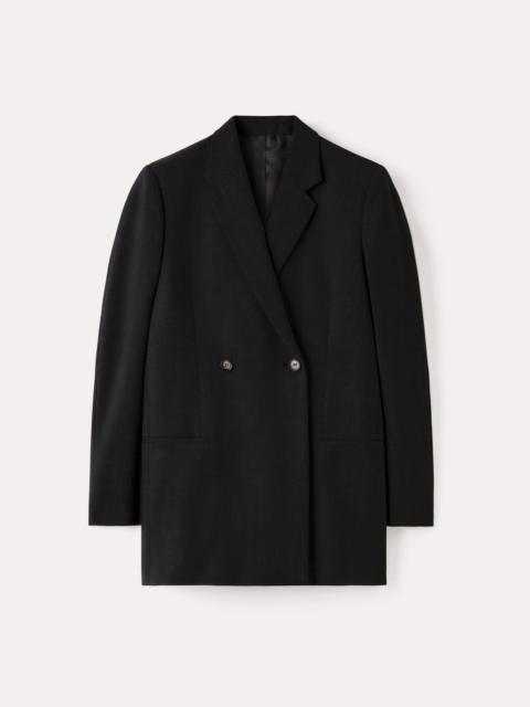 Double-breasted vent blazer black