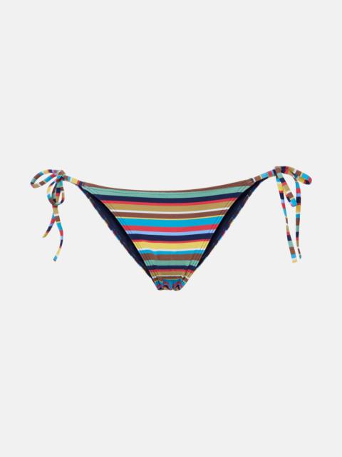 Sisley striped low-rise bikini bottoms
