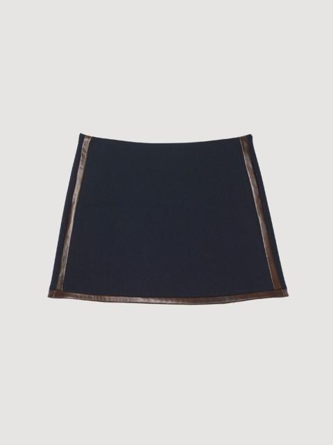 MINI SKIRT WITH LEATHER BANDS