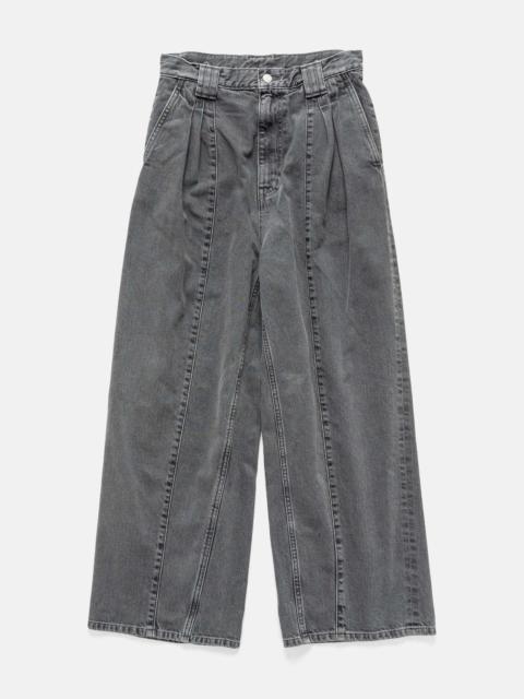 Vintage Wash Denim 3Pleated Wide