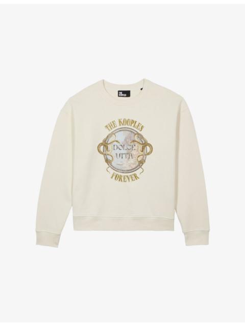 Branded-Print Relaxed-Fit Cotton-Jersey Sweatshirt