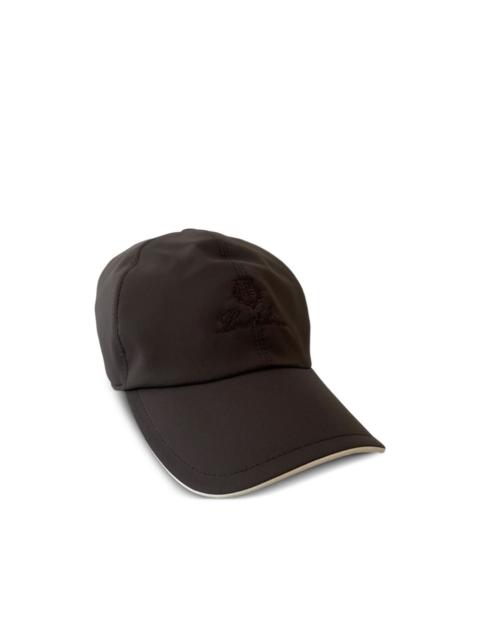 logo-embroidered contrast-trim cap